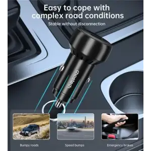 АЗП Choetech (1USB Type C; 1USB) 60W PD3.0 QC3.0 Black (TC0014) UA