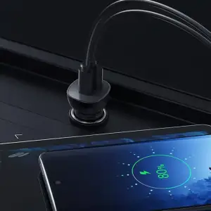 АЗП Choetech (1USB Type C; 1USB) 38W PD3.0 QC3.0 Black (TC0005) UA