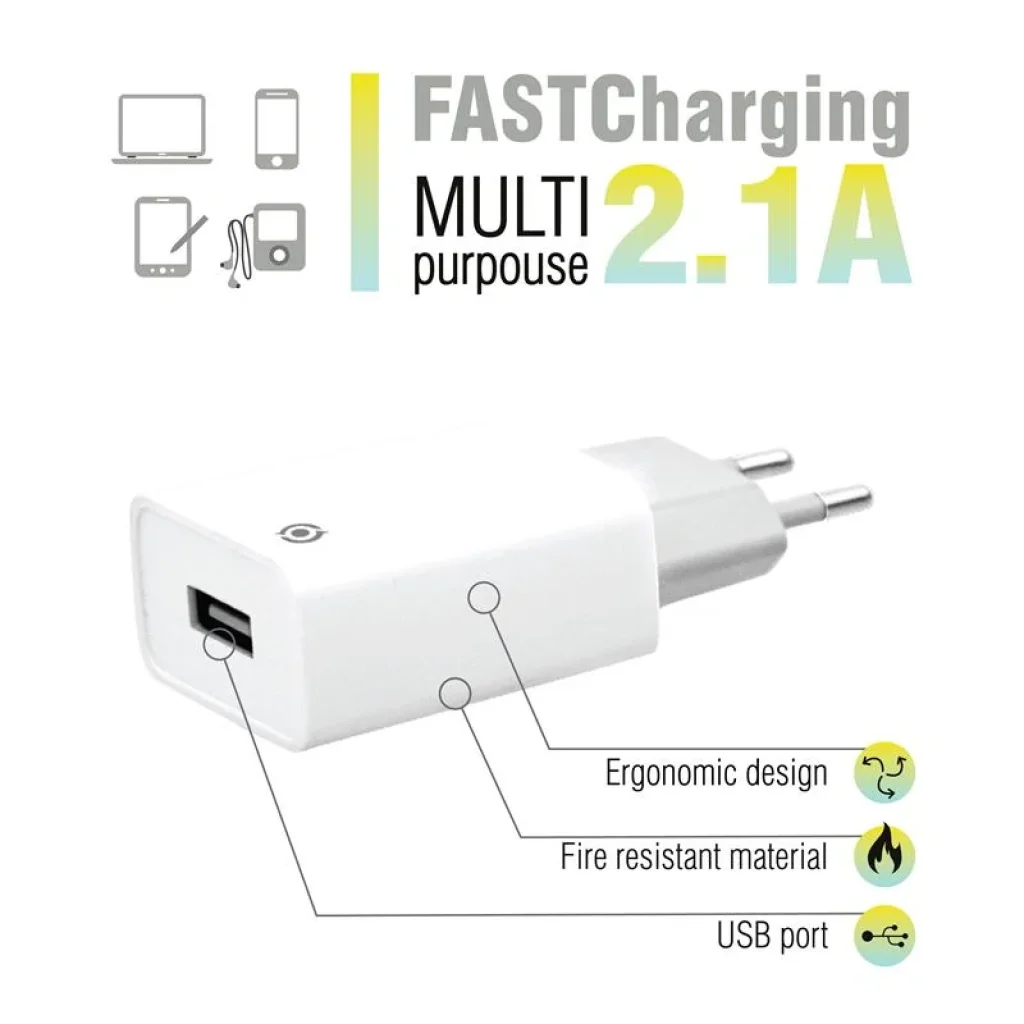 МЗП Piko TC-121 (1USBx2.1A) White (1283126492181) UA