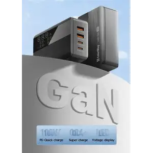 СЗУ ColorWay Power Delivery GaN (2USB-A + 2USB TYPE-C) (100W) Black (CW-CHS041PD-BK) UA