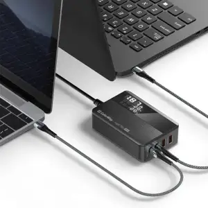 СЗУ ColorWay Power Delivery GaN (2USB-A + 2USB TYPE-C) (100W) Black (CW-CHS041PD-BK) UA