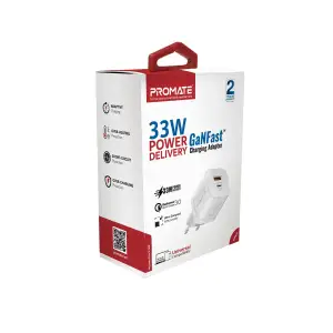 Зарядний пристрій Promate PowerPort-33 White UA