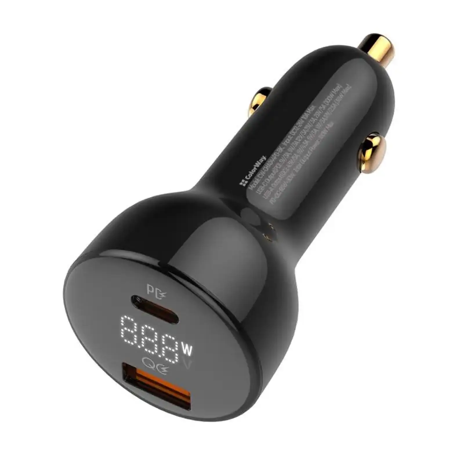 АЗУ ColorWay Power Delivery Port PPS USB (USB-A + USB-C, 100W) PD, QC Black (CW-CHA044PD-BK) UA