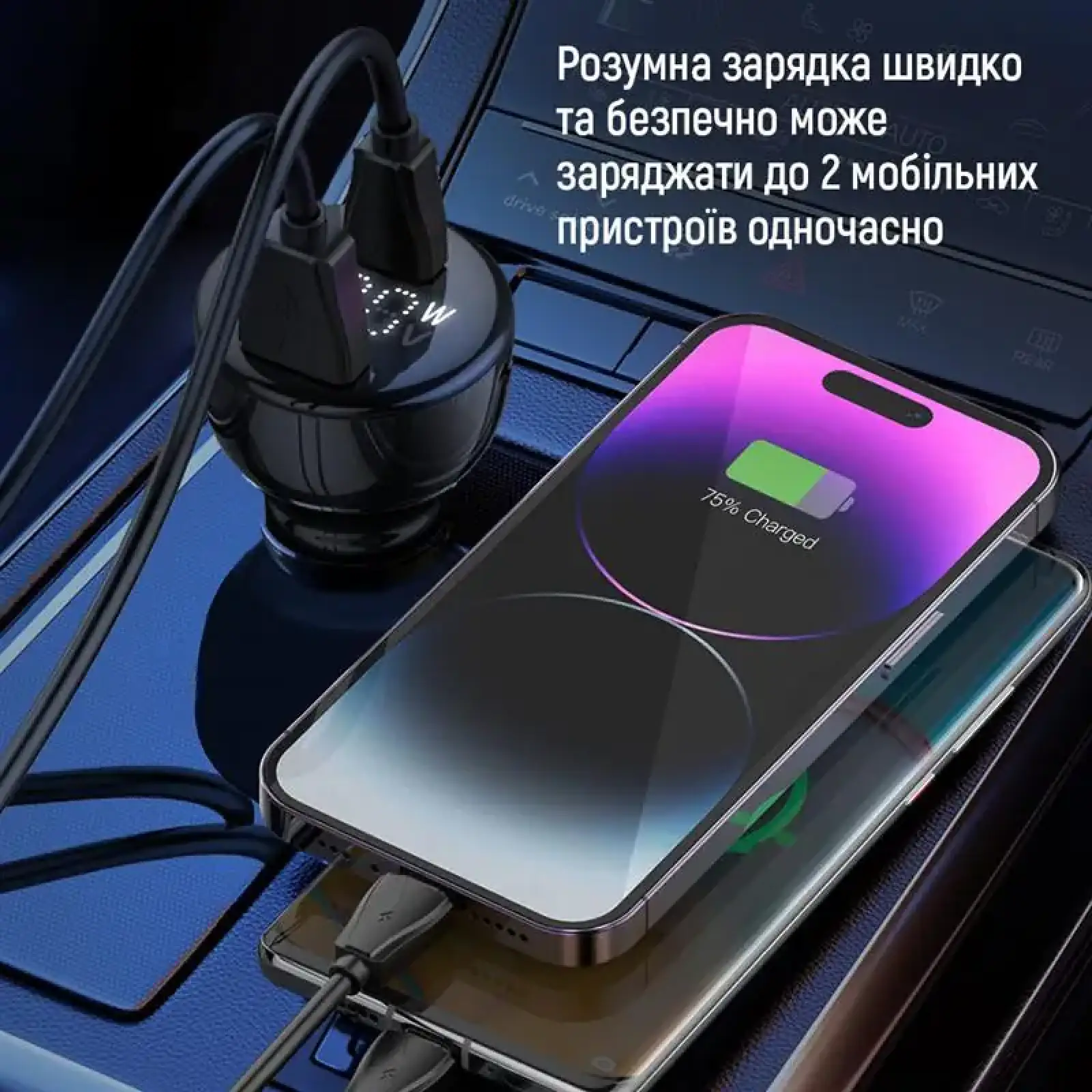 АЗУ ColorWay Power Delivery Port PPS USB (USB-A + USB-C, 100W) PD, QC Black (CW-CHA044PD-BK) UA