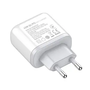 СЗУ ColorWay Power Delivery Port PPS USB (Type-C PD + USB QC3.0) (45W) White (CW-CHS042PD-WT) UA