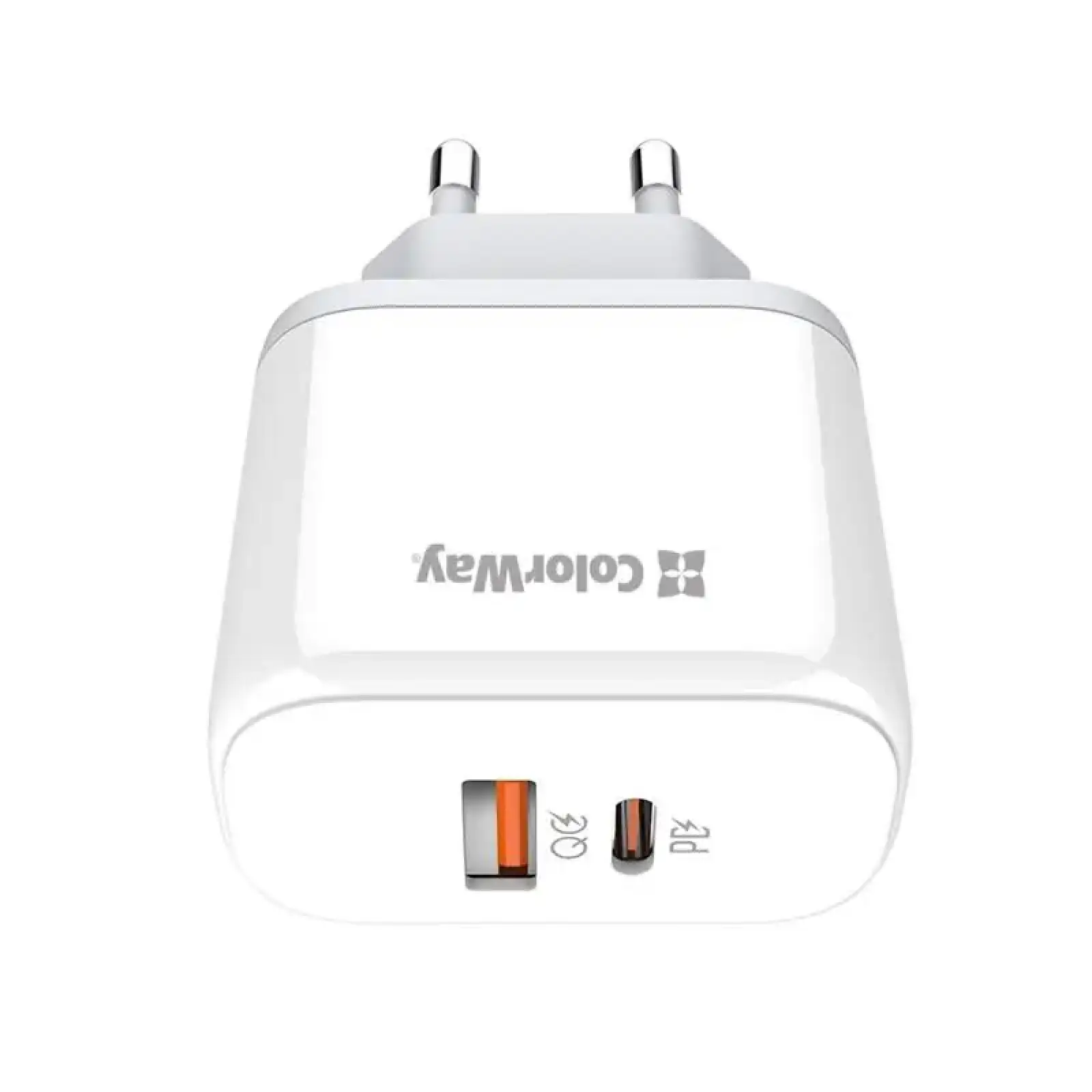 СЗУ ColorWay Power Delivery Port PPS USB (Type-C PD + USB QC3.0) (45W) White (CW-CHS042PD-WT) UA