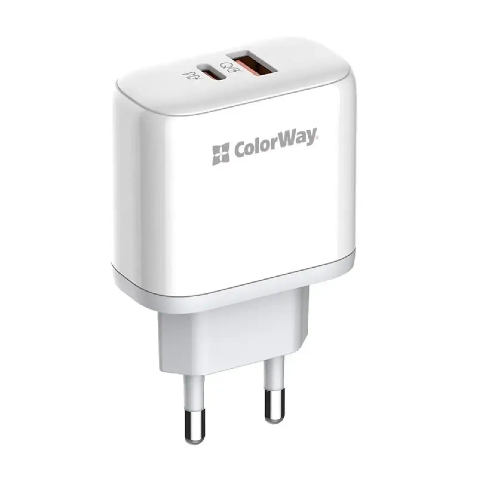 СЗУ ColorWay Power Delivery Port PPS USB (Type-C PD + USB QC3.0) (45W) White (CW-CHS042PD-WT) UA