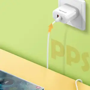 СЗУ ColorWay Power Delivery Port PPS USB (Type-C PD + USB QC3.0) (45W) White (CW-CHS042PD-WT) UA