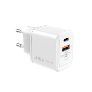 МЗП Intaleo TCG30GAN USB-C PD+USB-A QC 3.0 White (1283126578274) UA