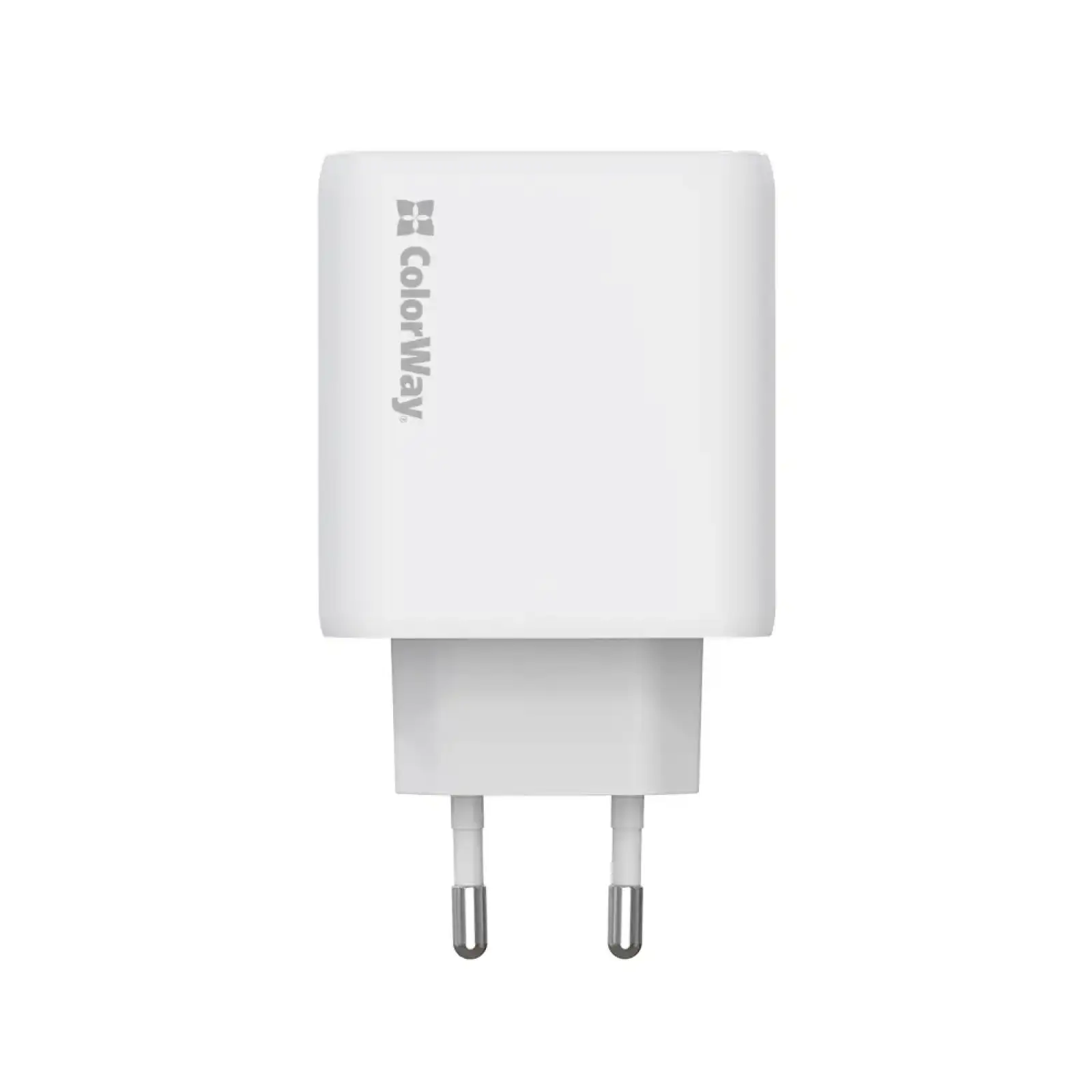 СЗУ ColorWay GaN Mini 50W PD Port PPS USB (Type-C PD 30W + Type-C PD 20W) White (CW-CHS050PD-WT) UA