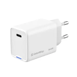 СЗУ ColorWay GaN Mini 65W PD Port PPS USB-C White (CW-CHS049PD-WT) UA