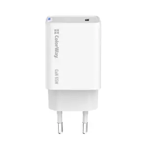 СЗУ ColorWay GaN Mini 65W PD Port PPS USB-C White (CW-CHS049PD-WT) UA