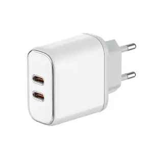 СЗУ ColorWay Power Delivery Port PPS USB (Type-C PD + Type-C PD) (40W) White (CW-CHS048PD-WT) UA