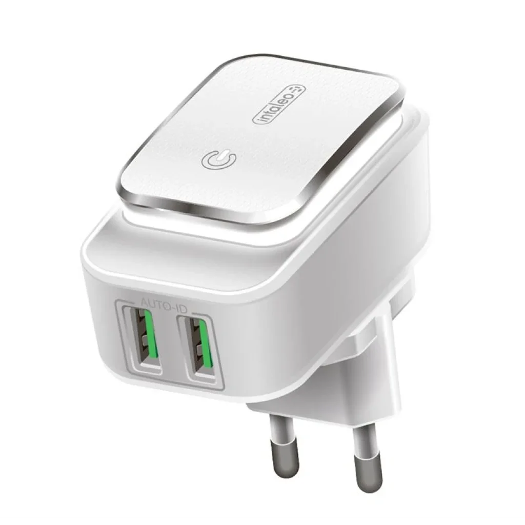СЗУ Intaleo TCL242 (2USB, 2.4A) White UA
