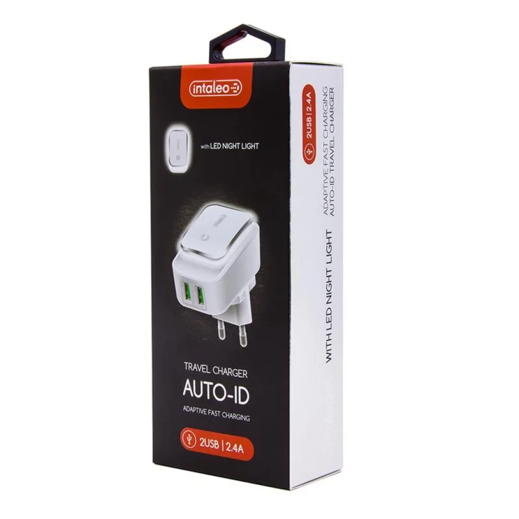СЗУ Intaleo TCL242 (2USB, 2.4A) White UA