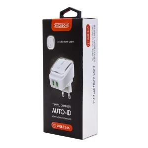 СЗУ Intaleo TCL242 (2USB, 2.4A) White UA