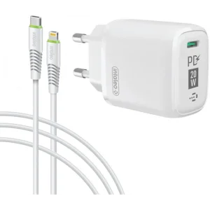 МЗП Intaleo TCGQPD120L (1USBx3A) White + кабель Lightning UA
