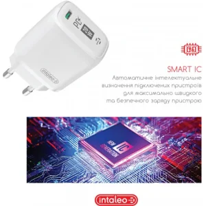 СЗУ Intaleo TCGQPD120L (1USBx3A) White + кабель Lightning UA