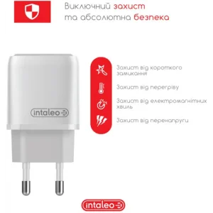 СЗУ Intaleo TCGQPD120L (1USBx3A) White + кабель Lightning UA