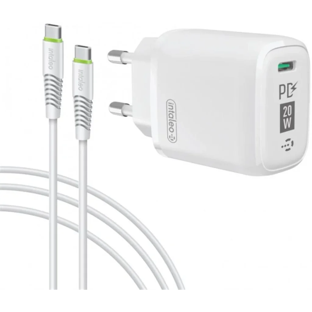 МЗП Intaleo TCGQPD120T (1USBx3A) White + кабель USB Type С UA