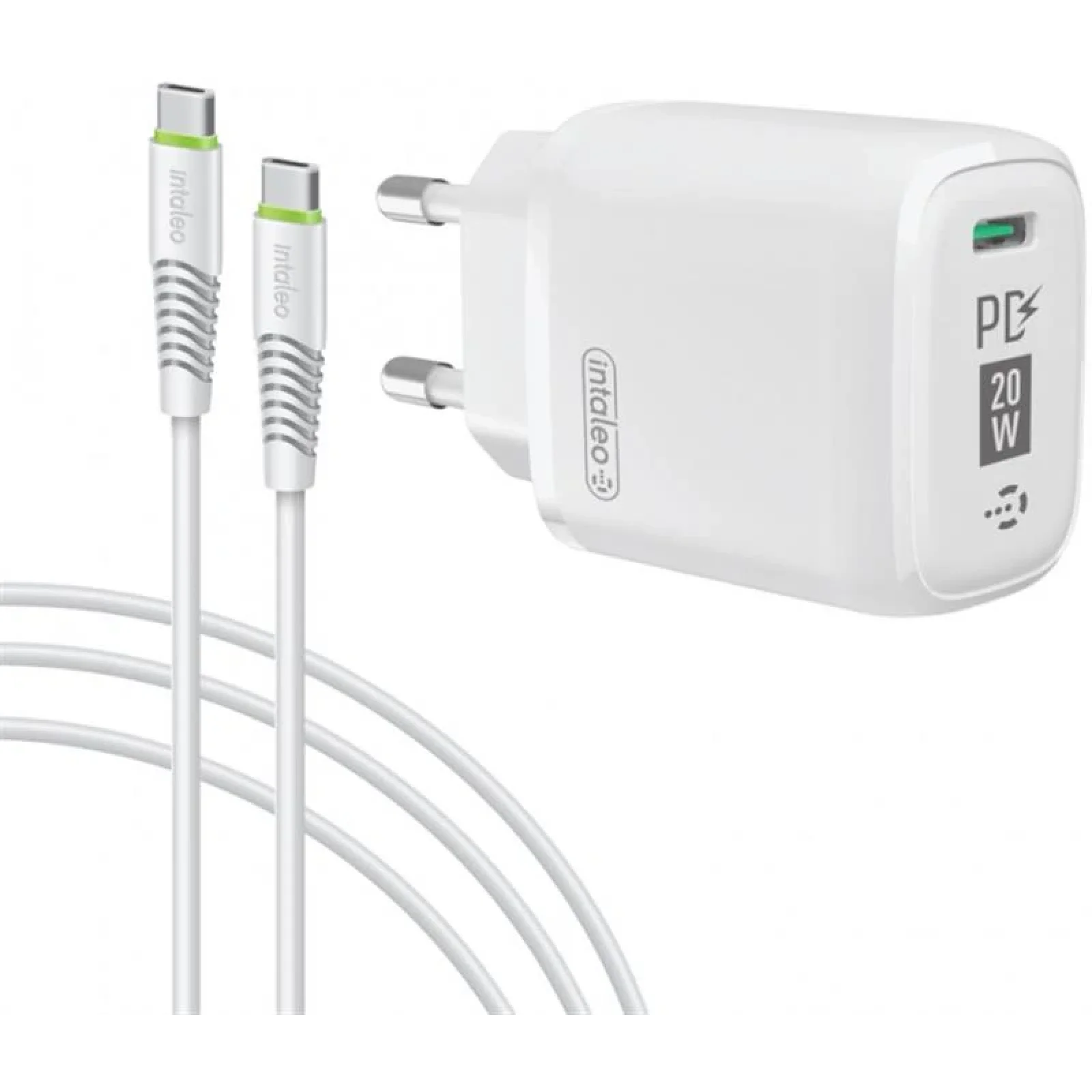 МЗП Intaleo TCGQPD120T (1USBx3A) White + кабель USB Type С UA