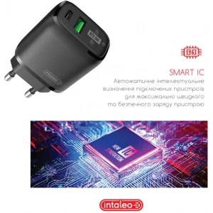 МЗП Intaleo TCGQPD220 (2USBx3A) Black UA