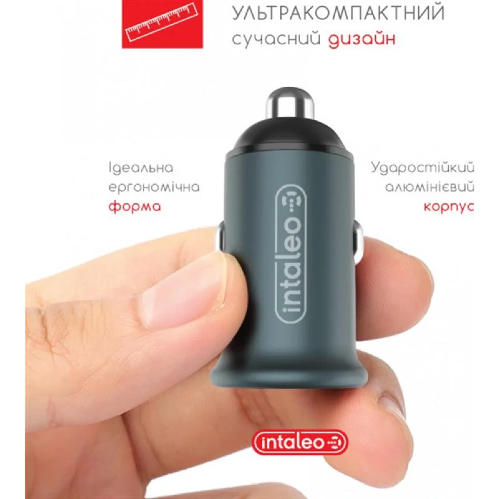АЗП Intaleo CCGQPD238 (2USB, 3A) Grey UA