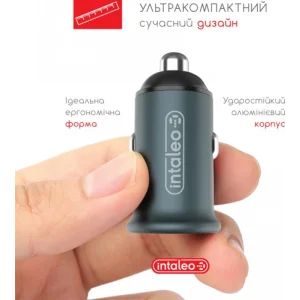 АЗП Intaleo CCGQPD238 (2USB, 3A) Grey UA