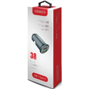 АЗП Intaleo CCGQPD238 (2USB, 3A) Grey UA