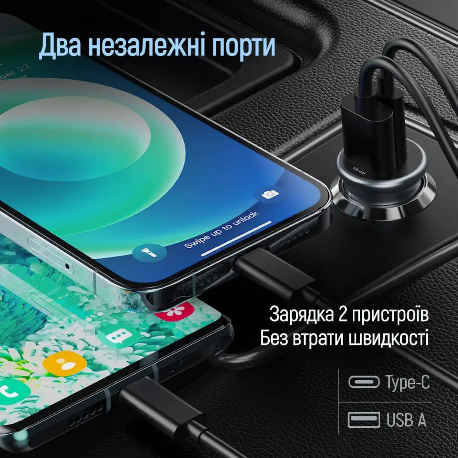 АЗУ ColorWay 2USB (Type-C PD30W + USB QC3.0 18W) 48W Gray (CW-CHA065PD-GR) UA