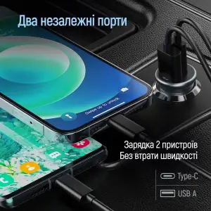 АЗУ ColorWay 2USB (Type-C PD30W + USB QC3.0 18W) 48W Gray (CW-CHA065PD-GR) UA