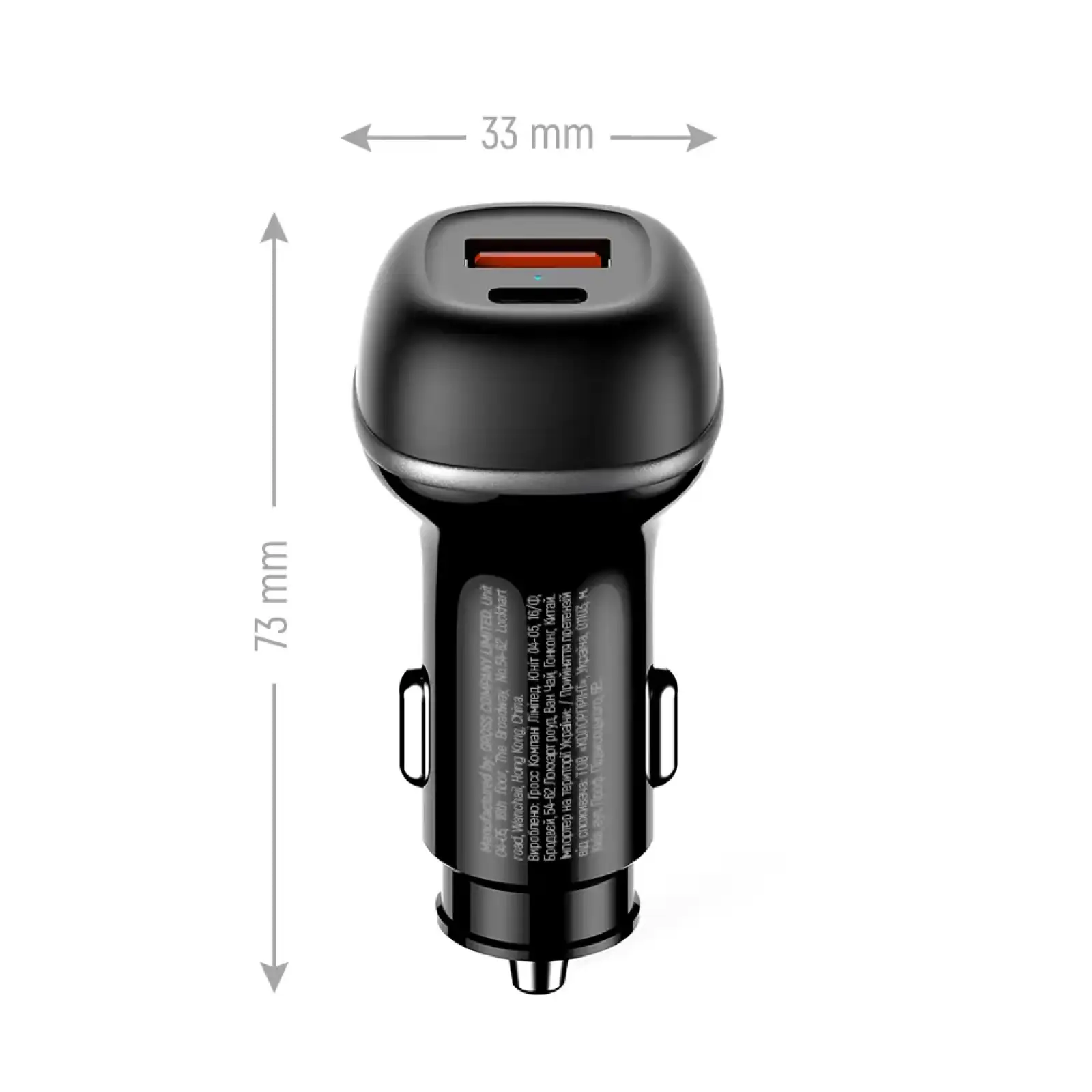 АЗУ ColorWay 2USB (Type-C PD65W + USB QC3.0 18W) 83W Black (CW-CHA068PD-BK) UA