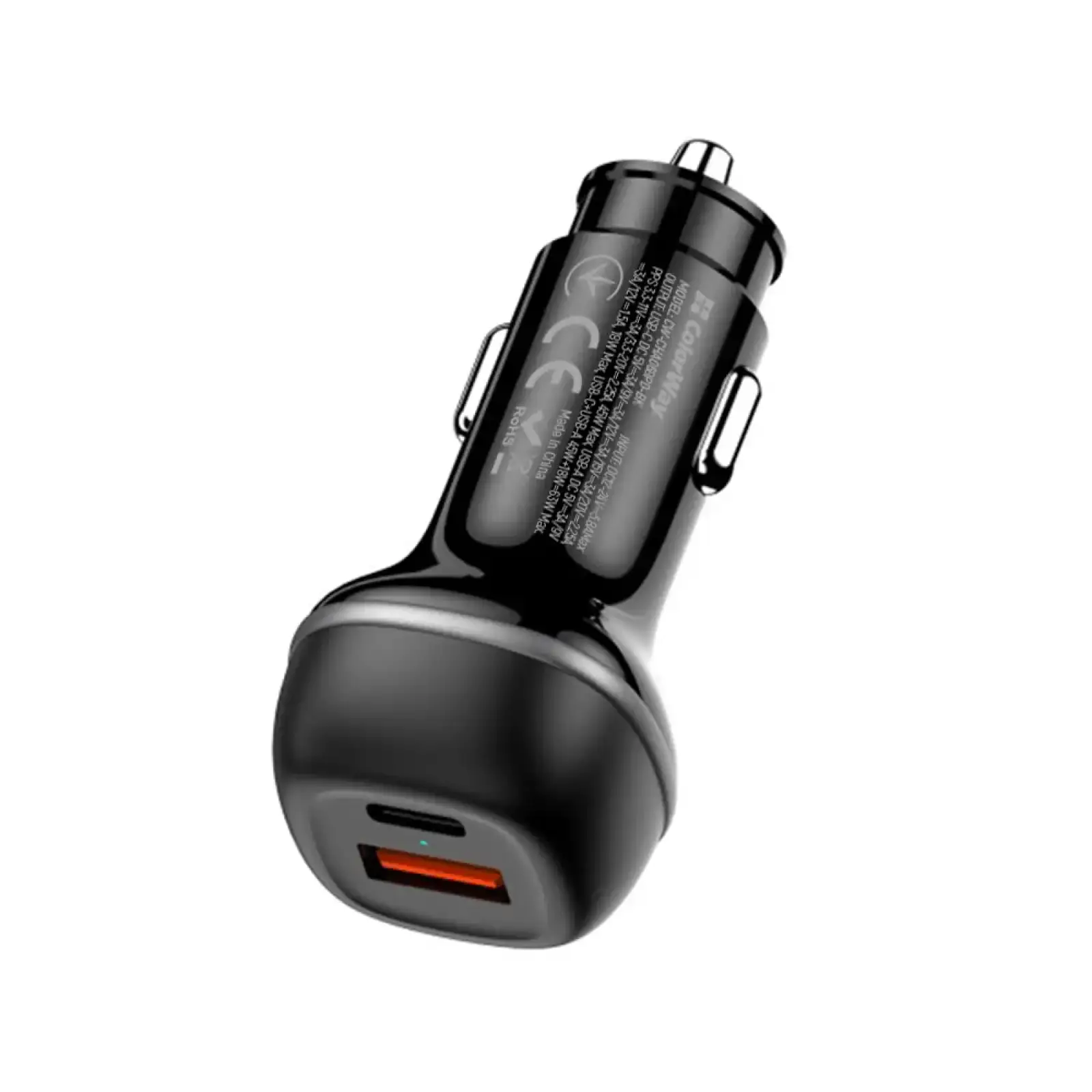 АЗУ ColorWay 2USB (Type-C PD65W + USB QC3.0 18W) 83W Black (CW-CHA068PD-BK) UA