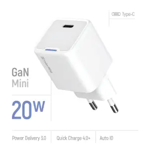 МЗП ColorWay GaN Mini 20W PD Port PPS USB-C White (CW-CHS059PD-WT) UA