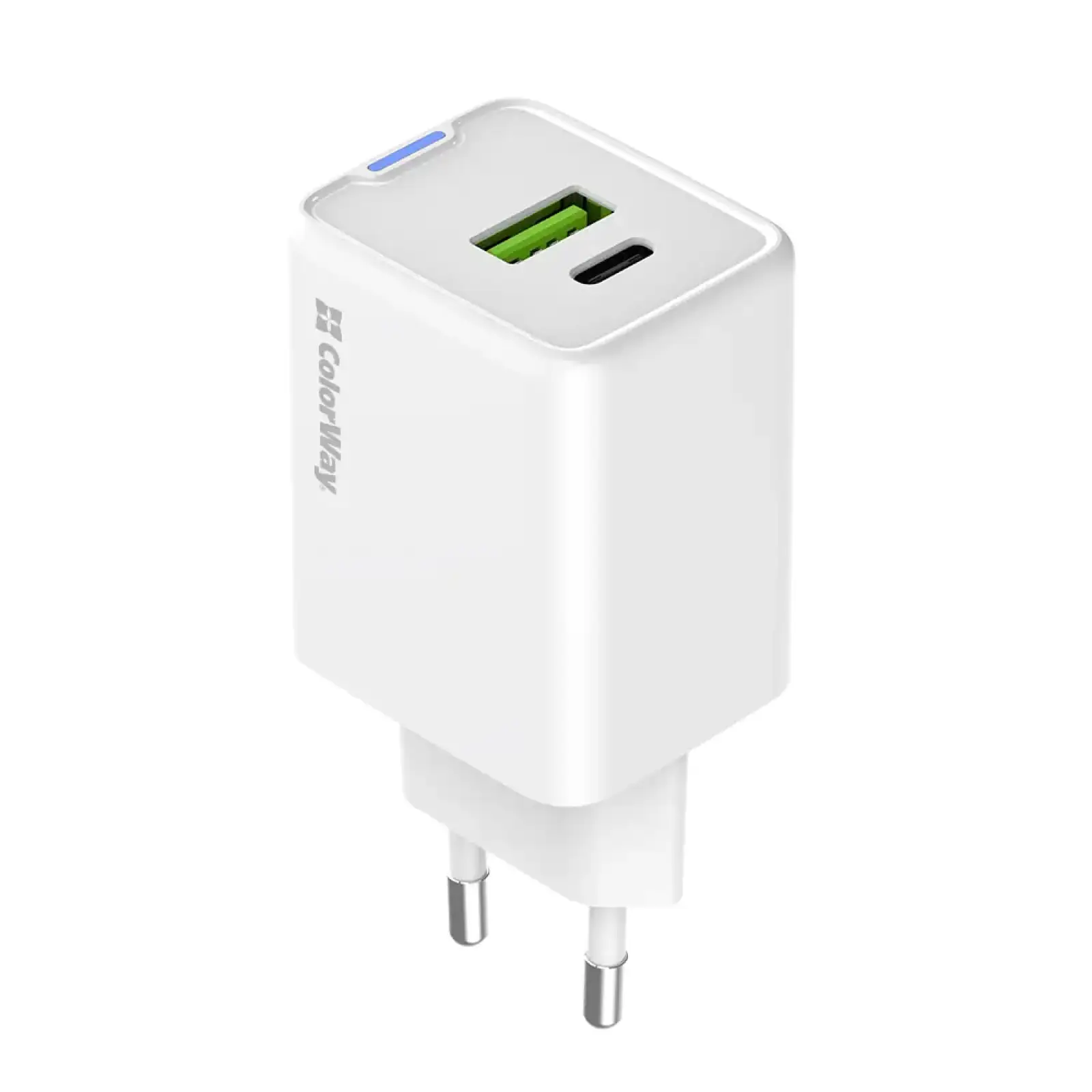 СЗУ ColorWay GaN Mini 45W PD Port PPS USB (Type-C PD + USB QC4.0) White (CW-CHS060PD-WT) UA
