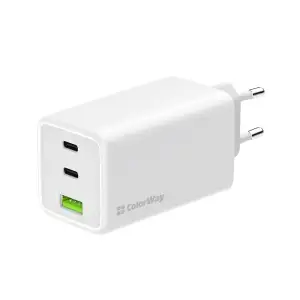 МЗП ColorWay GaN Mini 100W PD Port PPS USB (USB-2C1A) White (CW-CHS061PD-WT) UA