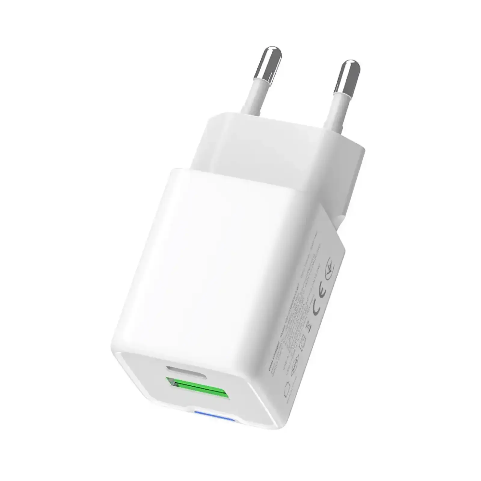 СЗУ ColorWay GaN Mini 20W PD Port PPS USB (Type-C PD + USB QC4.0) White (CW-CHS062PD-WT) UA