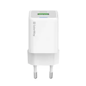 СЗУ ColorWay GaN Mini 20W PD Port PPS USB (Type-C PD + USB QC4.0) White (CW-CHS062PD-WT) UA