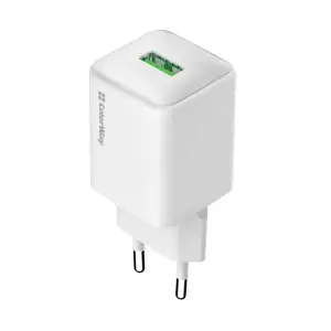 СЗУ ColorWay 1USB Quick Charge 3.0 (18W) V2 White (CW-CHS063Q-WT) UA