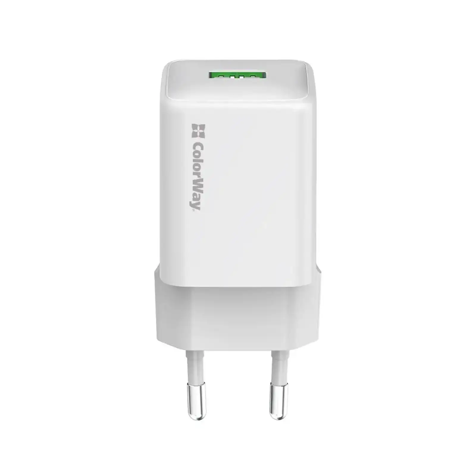 СЗУ ColorWay 1USB Quick Charge 3.0 (18W) V2 White (CW-CHS063Q-WT) UA