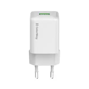 СЗУ ColorWay 1USB Quick Charge 3.0 (18W) V2 White (CW-CHS063Q-WT) UA