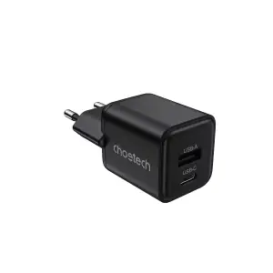 МЗП Choetech (USB-C+USB-A) Black (PD5012-EU-BK) UA