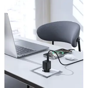 МЗП Choetech (USB-C+USB-A) Black (PD5012-EU-BK) UA