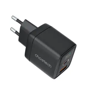 МЗП Choetech (USB-C+USB-A) Black (PD6052-EU-BK) UA