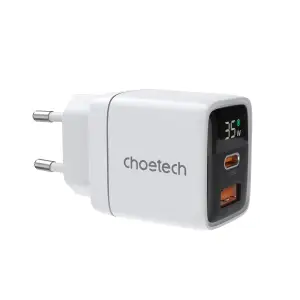 МЗП Choetech (USB-C+USB-A) White (PD6052-EU-WH) UA