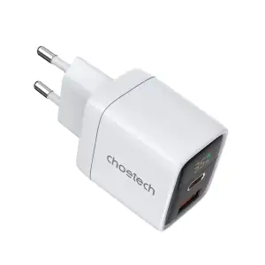 МЗП Choetech (USB-C+USB-A) White (PD6052-EU-WH) UA