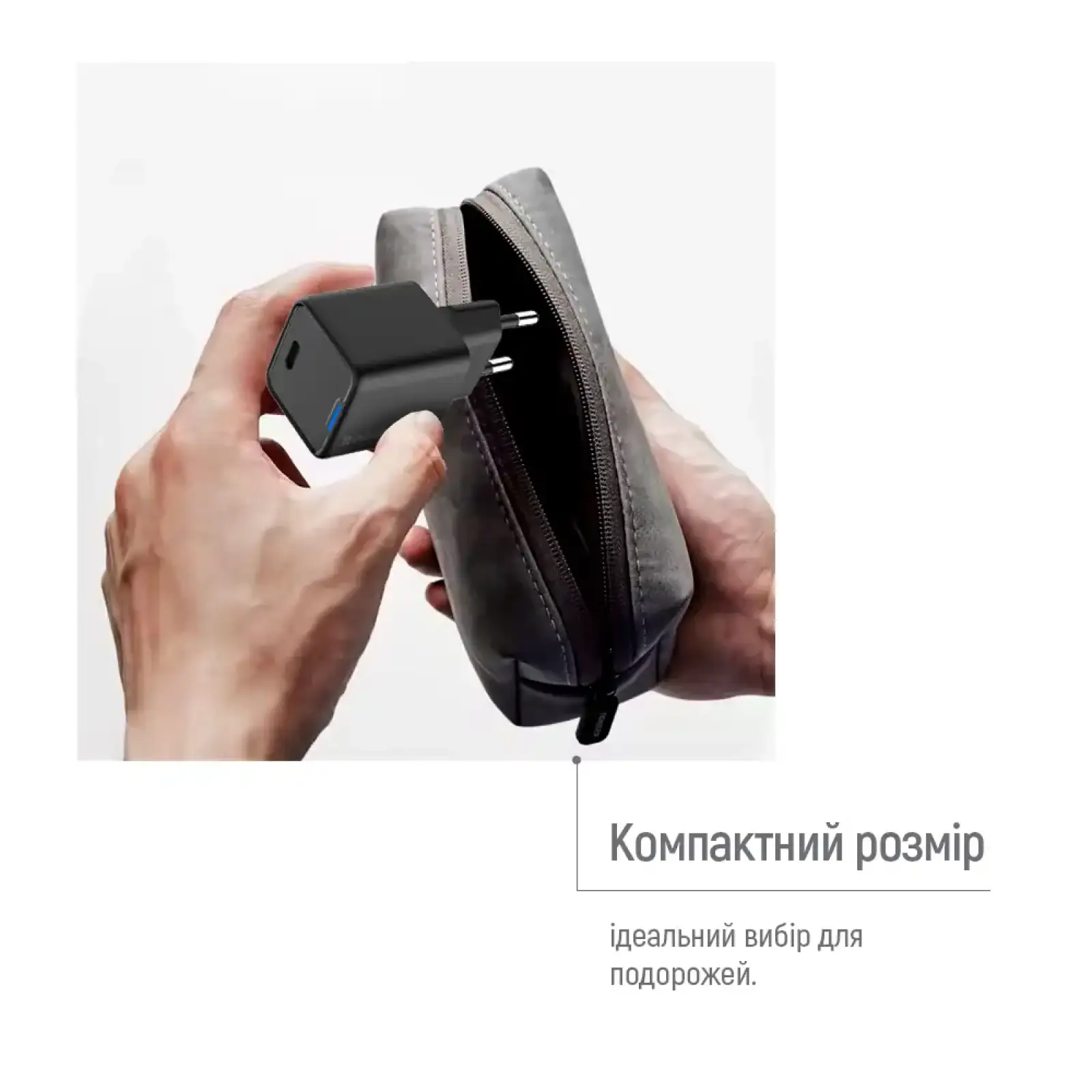 СЗУ ColorWay GaN Mini 25W PD Port PPS USB-C Black (CW-CHS052PD-BK) UA