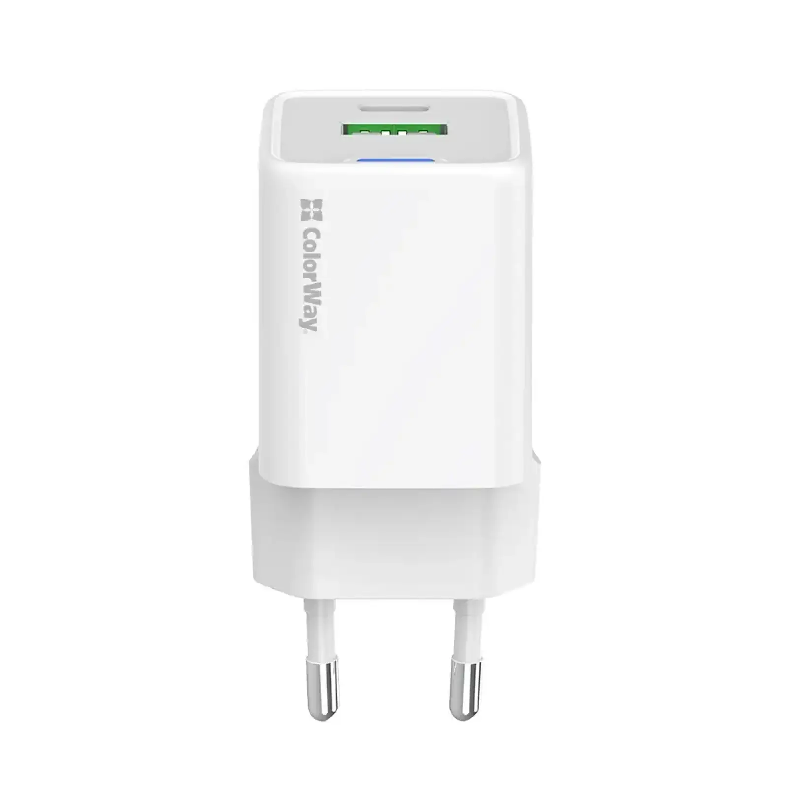 СЗУ ColorWay GaN Mini 30W PD Port PPS USB (Type-C PD + USB QC4.0) White (CW-CHS053PD-WT) UA