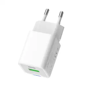 МЗП ColorWay GaN Mini 35W PD Port PPS USB (Type-C PD + USB QC4.0) White (CW-CHS055PD-WT) UA