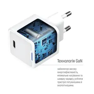 СЗУ ColorWay GaN Mini 35W PD Port PPS USB-C White (CW-CHS056PD-WT) UA